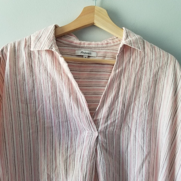 Madewell Courier Button Back Shirt Medium - Picture 12 of 12